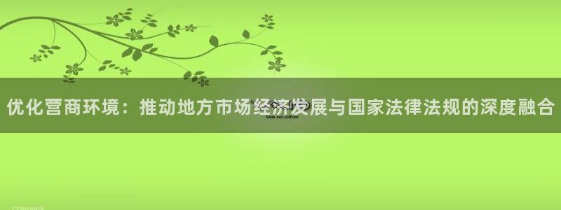 天狮娱乐平台代理：优化营商环境：推动地方市场经济发展与国家法