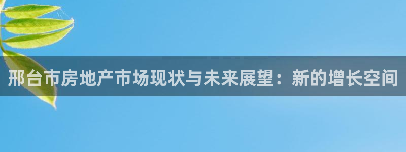天狮娱乐内部主管：邢台市房地产市场现状与未来展望：新的增长空