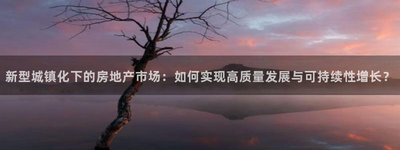 天狮娱乐是黑台子吗：新型城镇化下的房地产市场：如何实现高质量