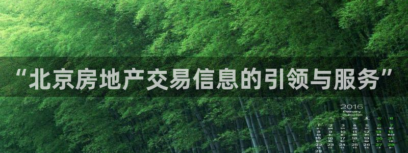 天狮娱乐下载网址：“北京房地产交易信息的引领与服务”