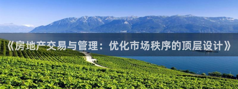 天狮娱乐最高奖金注册：《房地产交易与管理：优化市场秩序的顶层