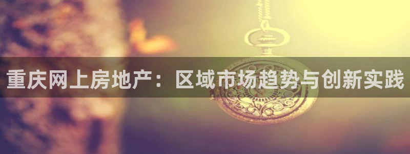 天狮娱乐240040q：重庆网上房地产：区域市场趋势与创新实